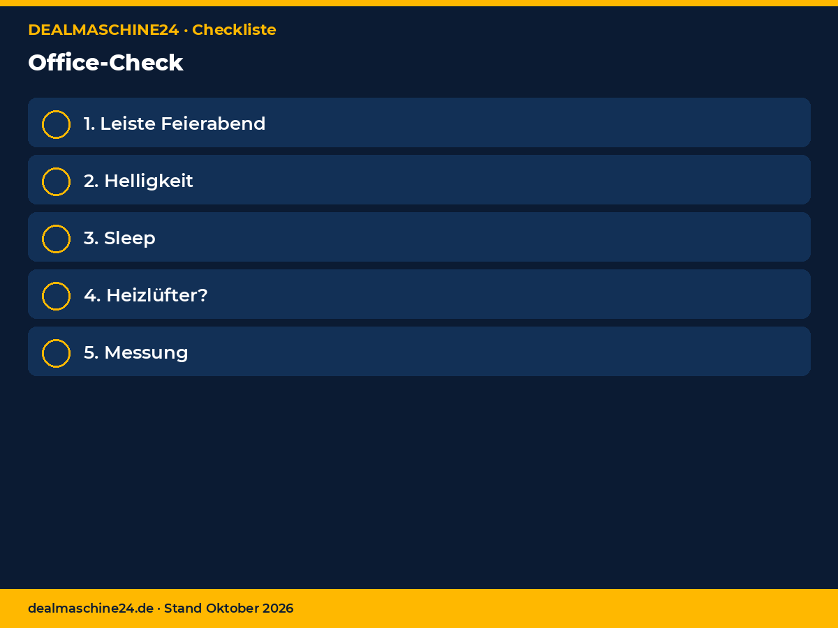 Checkliste Infografik: Office-Check